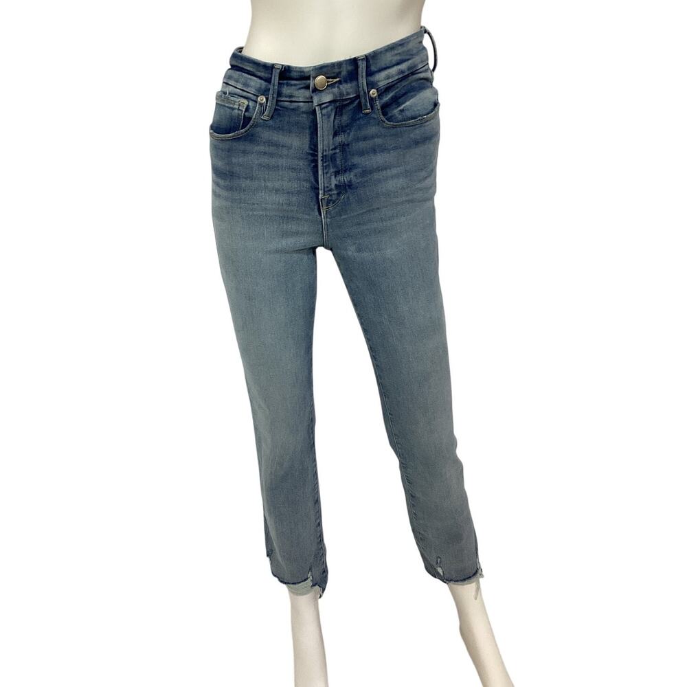 Good American Straight Indigo Good Legs Denim Jeans Size 2